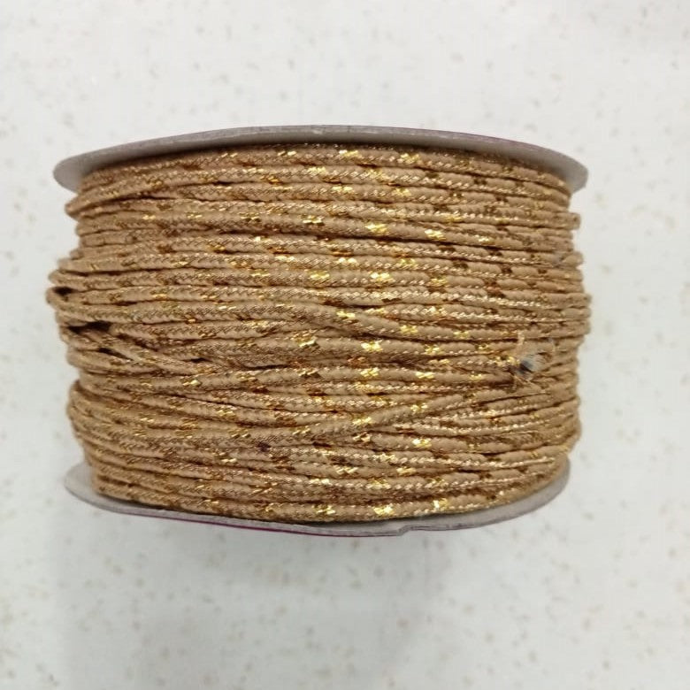 Tali Dori (18 meter) 2mm 1 ROLL Multicolor Gold Stripe Rope