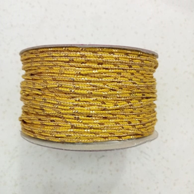 Tali Dori (18 meter) 2mm 1 ROLL Multicolor Gold Stripe Rope