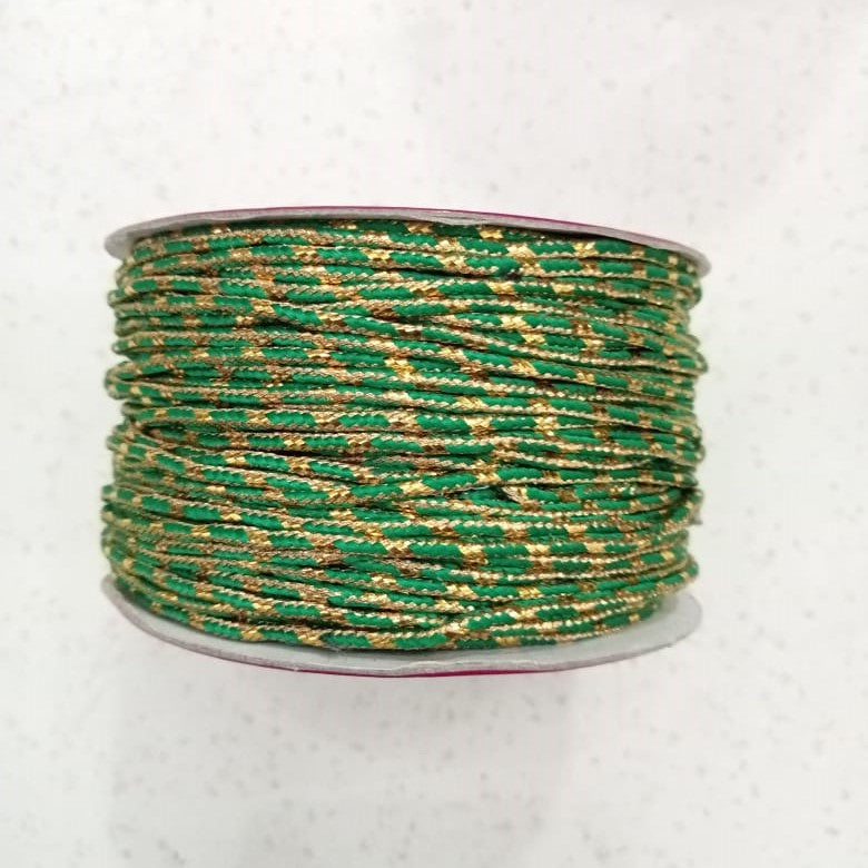 Tali Dori (18 meter) 2mm 1 ROLL Multicolor Gold Stripe Rope